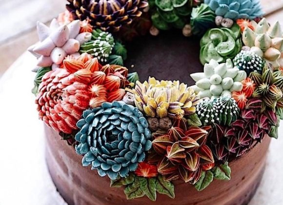 Doces decorados com Suculentas Doces decorados com Suculentas